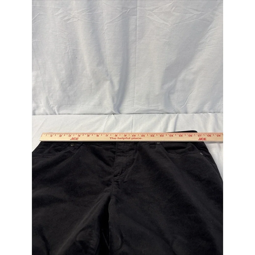 VTG Christopher & Banks Women’s Pants Size 10 Black Velvet Feel 5 Pockets 34x31